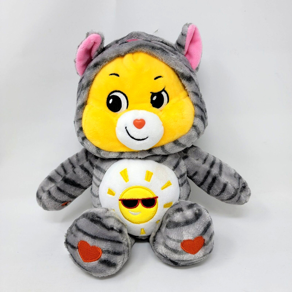 Care Bears 12” Funshine Bear Kitty Cat Hoodie Friends Collector Plush Costume